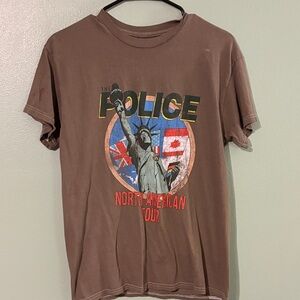 Police Brown North American Tour Tee